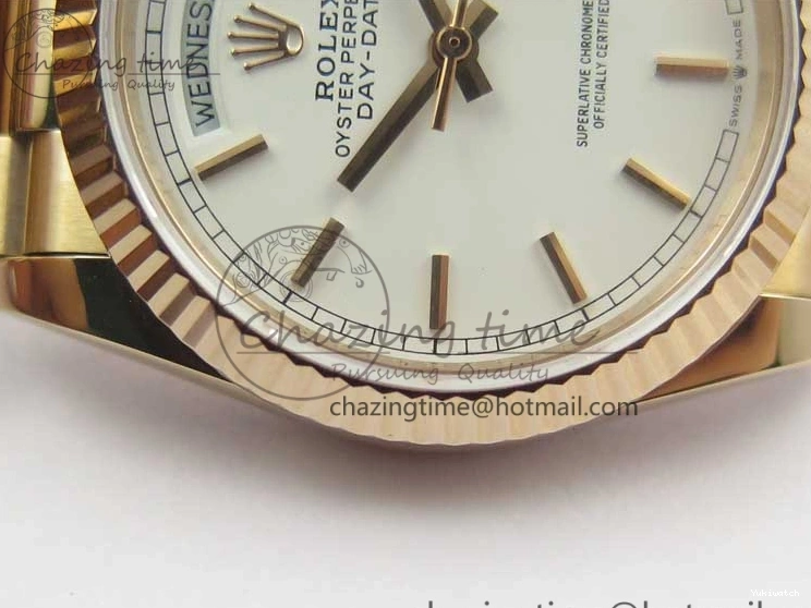 Bracelet 36 RG RG 128239 on President Maker Dial Day-Date White Bp Edition Best 1005